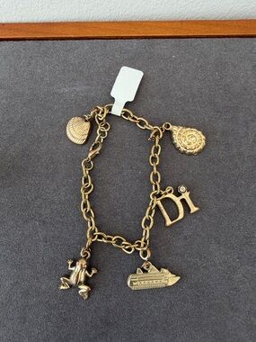 Vintage Gold-Tone Charm Bracelet